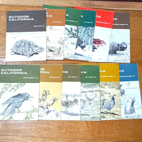 (12) Outdoor California vintage publications from the early '70s.B7​​​